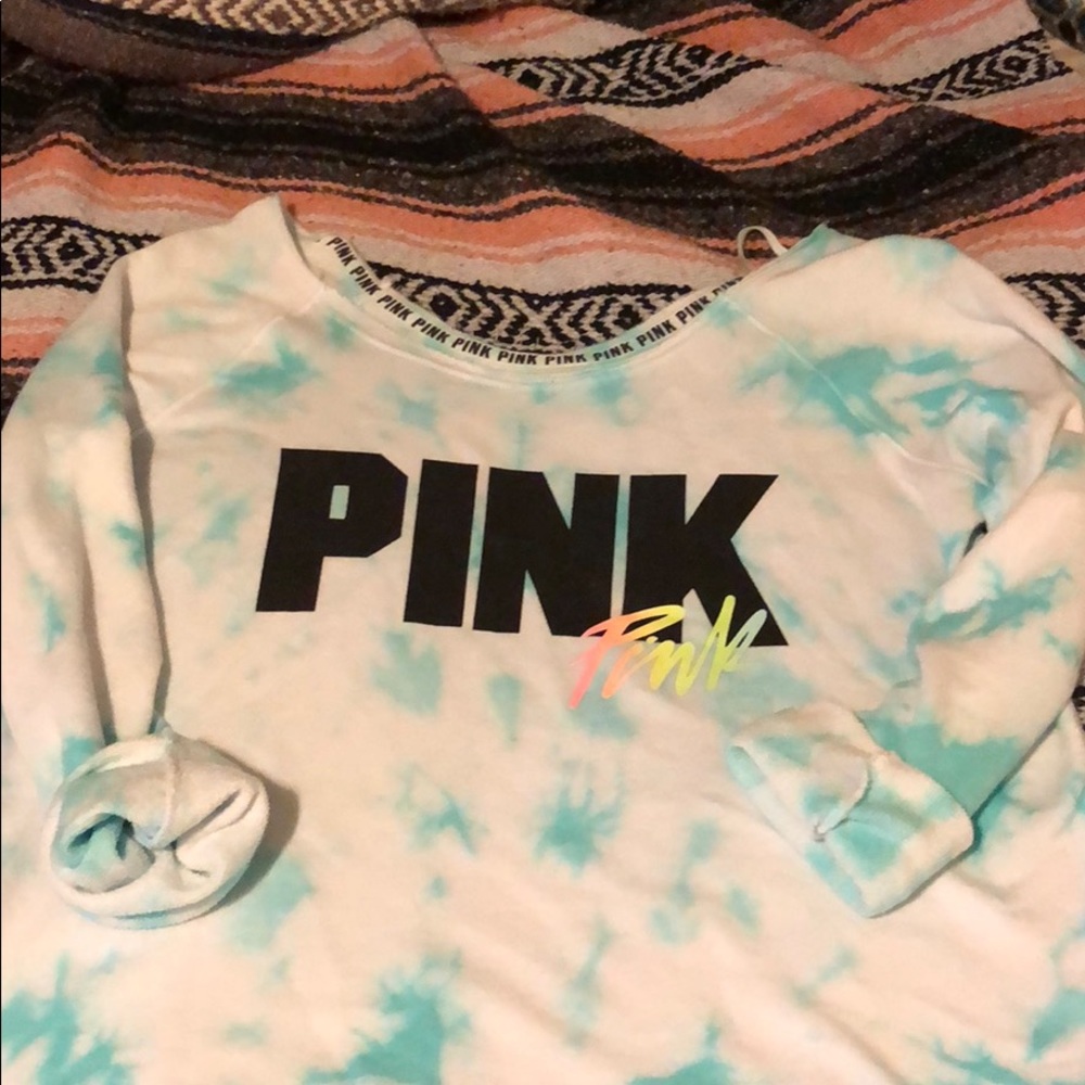 Pink off the shoulder sweatshirt
